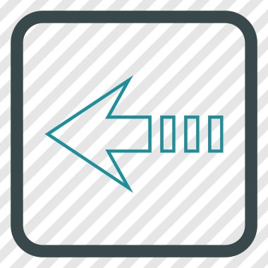 Sol vektör simgesi bir çerçevede göndermek