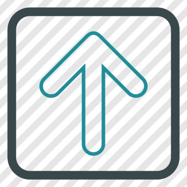 Vektör simgesi bir çerçeve içinde yukarı yönlü ok