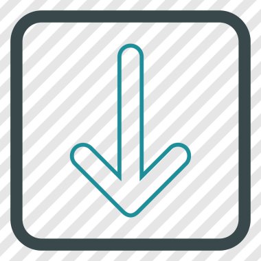 Vektör simgesi bir çerçeve içinde aşağı yönlü ok