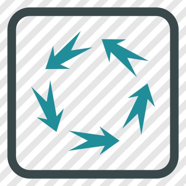 Döndürme vektör simgesi bir çerçeve içinde