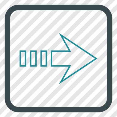 Doğru vektör simgesi bir çerçevede göndermek