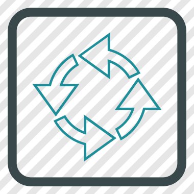 Döndürme vektör simgesi bir çerçeve içinde