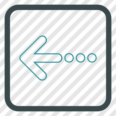 Sol vektör simgesi bir çerçevede göndermek