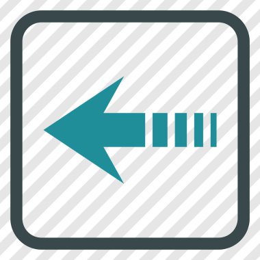 Sol vektör simgesi bir çerçevede göndermek