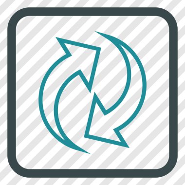 Oklar vektör simgesi bir çerçeve içinde yenileme