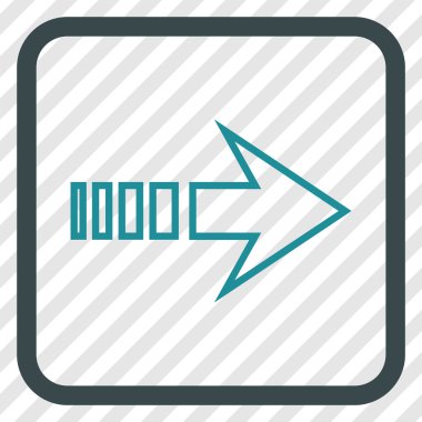 Doğru vektör simgesi bir çerçevede göndermek