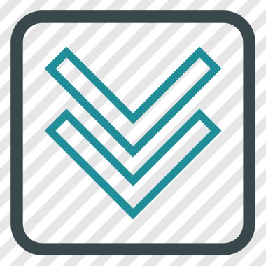 Vektör simgesi bir çerçeve içinde aşağı kaydır