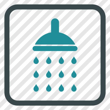 Duş vektör simgesi bir çerçeve içinde