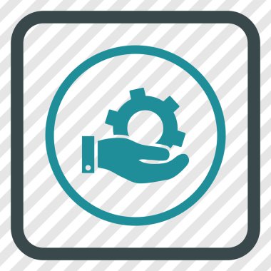 Hizmet vektör simgesi bir çerçeve içinde