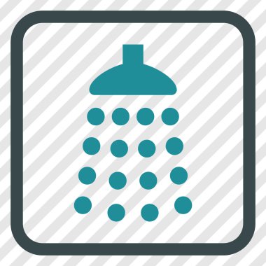 Duş vektör simgesi bir çerçeve içinde