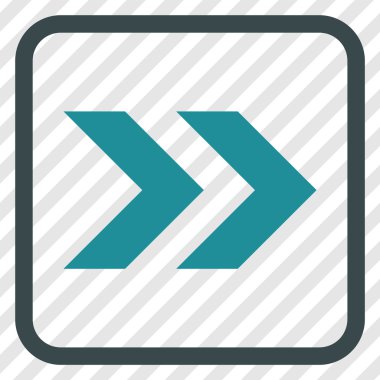 Üst karakter doğru vektör simgesi bir çerçeve içinde