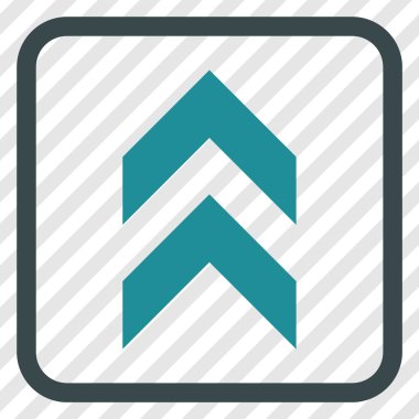 Vektör simgesi bir çerçeve içinde yukarı kayması