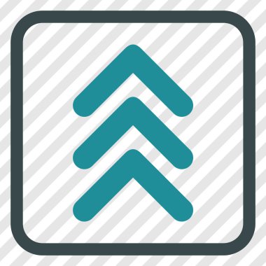 Vektör simgesi bir çerçeve içinde yukarı çift ok ucu