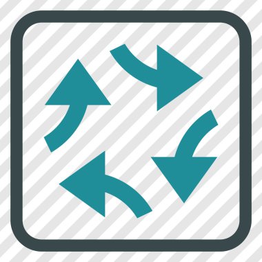 Oklar vektör simgesi bir çerçevede girdap