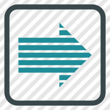 Şerit ok doğru vektör simgesi bir çerçeve içinde