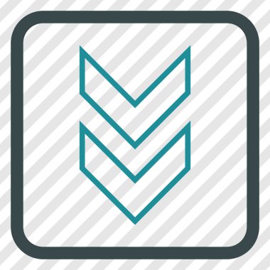 Vektör simgesi bir çerçeve içinde aşağı kaydır