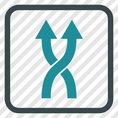 Vektör simge yukarı okları bir çerçevede shuffle