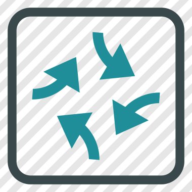 Oklar vektör simgesi bir çerçevede girdap