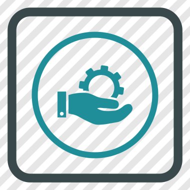 Hizmet vektör simgesi bir çerçeve içinde