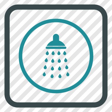 Duş vektör simgesi bir çerçeve içinde