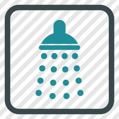 Duş vektör simgesi bir çerçeve içinde