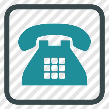 Sesi telefon vektör simgesi bir çerçeve içinde