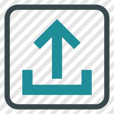 Vektör simgesi bir çerçeve içinde upload