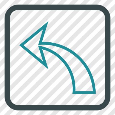 Vektör simgesi bir çerçeve içinde geri al