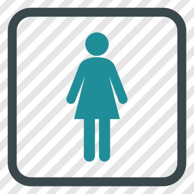 Kadın vektör simgesi bir çerçeve içinde