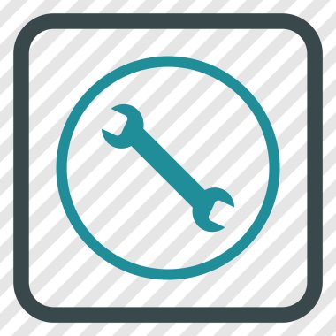 İngiliz anahtarı vektör simgesi bir çerçeve içinde