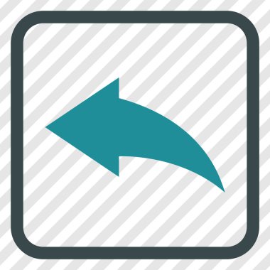 Vektör simgesi bir çerçeve içinde geri al