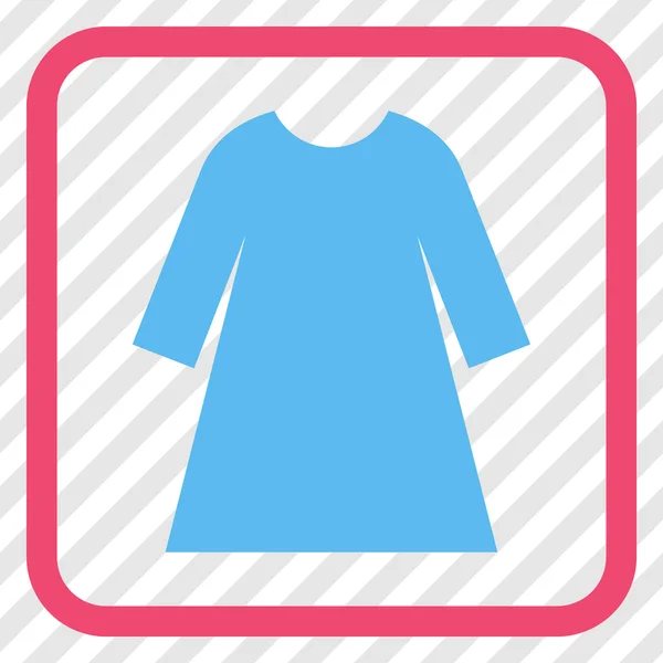 Mulher vestido vetor ícone em uma moldura — Vetor de Stock