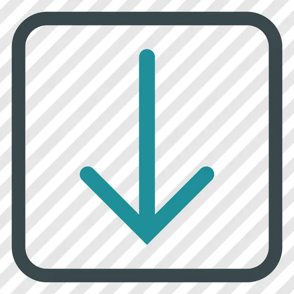 Pijl-omlaag Vector Icon In een Frame — Stockvector