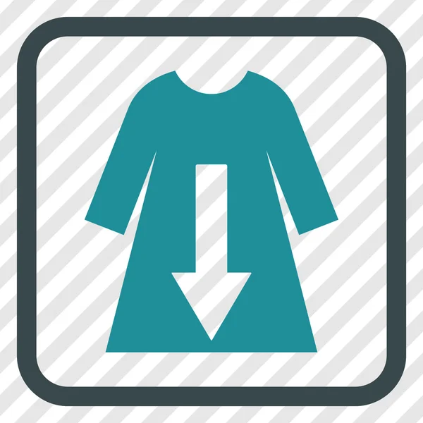 Baixar vetor vestido feminino ícone em uma moldura — Vetor de Stock