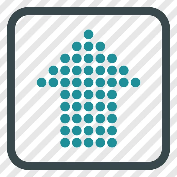 Vektör simgesi bir çerçeve içinde yukarı noktalı ok