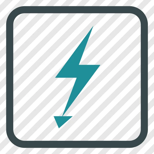 Electric Strike Vector Icon In a Frame — Stock Vector