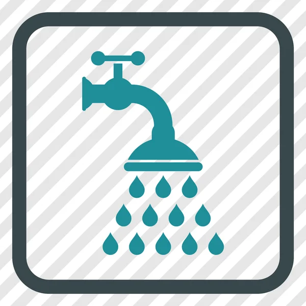 Shower Tap Vector Icon In a Frame — Stock Vector