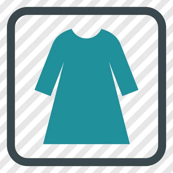 Mujer vestido Vector icono en un marco — Vector de stock