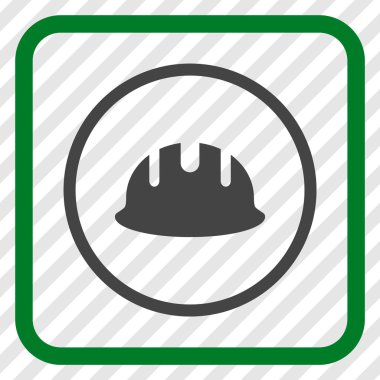 Oluşturucu işçisi vektör simgesi bir çerçeve içinde