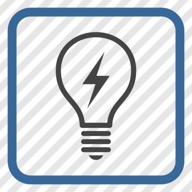 Elektrikli ampul vektör simgesi bir çerçeve içinde