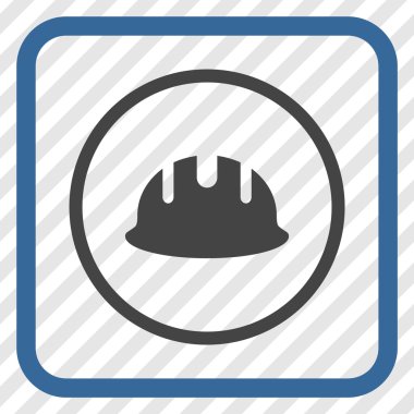 Oluşturucu işçisi vektör simgesi bir çerçeve içinde