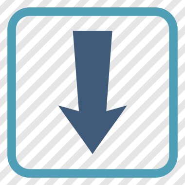 Vektör simgesi bir çerçeve içinde aşağı ok