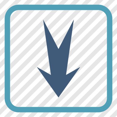 Vektör simgesi bir çerçeve içinde aşağı ok