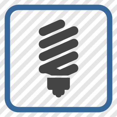 Floresan ampul vektör simgesi bir çerçeve içinde