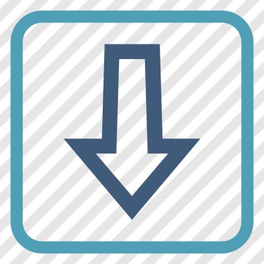 Vektör simgesi bir çerçeve içinde aşağı ok