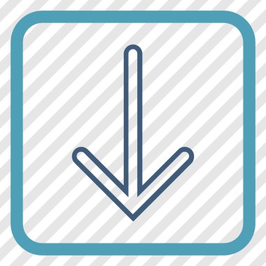 Vektör simgesi bir çerçeve içinde aşağı ok