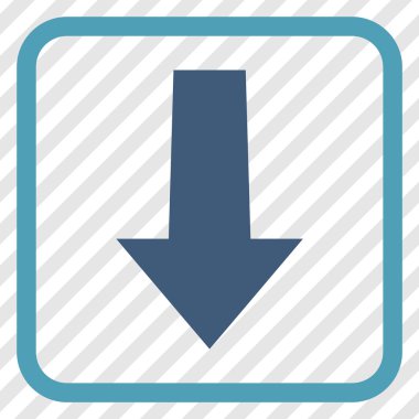 Vektör simgesi bir çerçeve içinde aşağı ok