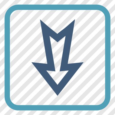 Vektör simgesi bir çerçeve içinde aşağı ok