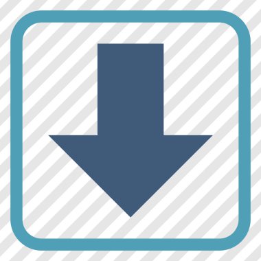 Vektör simgesi bir çerçeve içinde aşağı ok