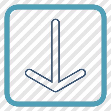 Vektör simgesi bir çerçeve içinde aşağı ok